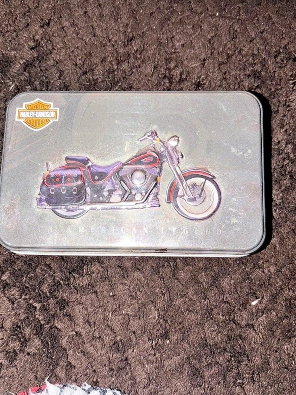 Harley-Davidson Collectible Tin Playing Cards Set Gray & Red